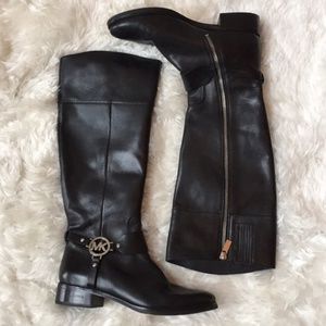 Michael Kors Fulton Leather Riding Boots 7.5
